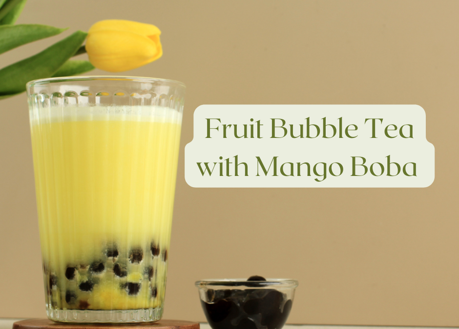 Fruit Bubble Tea with Mango Boba ‍