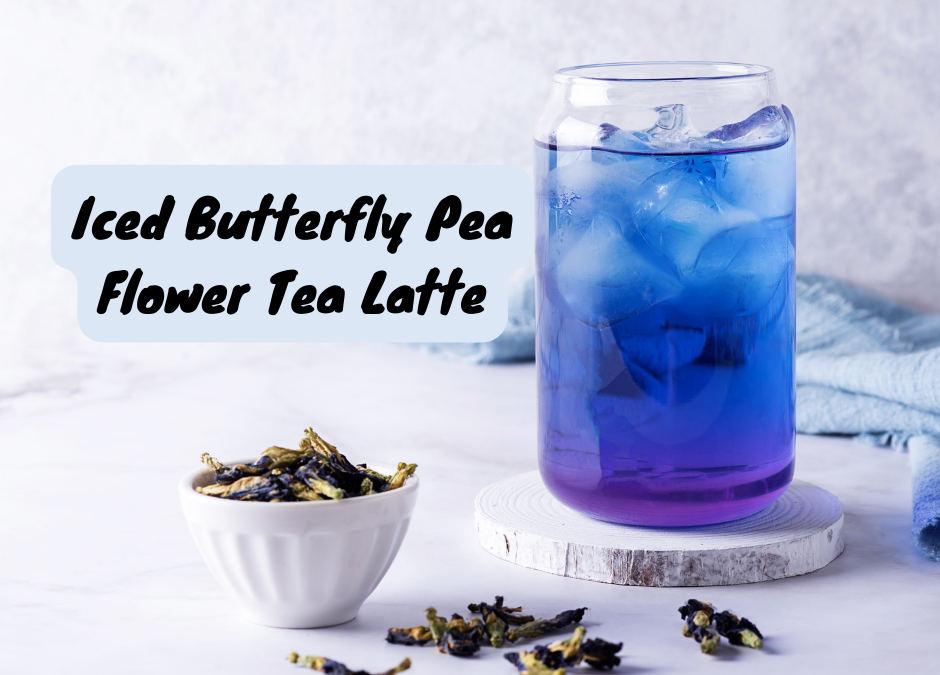 Iced Butterfly Pea Flower Tea Latte 1 cool drink