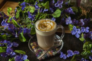 Iced Butterfly Pea Flower Tea Latte