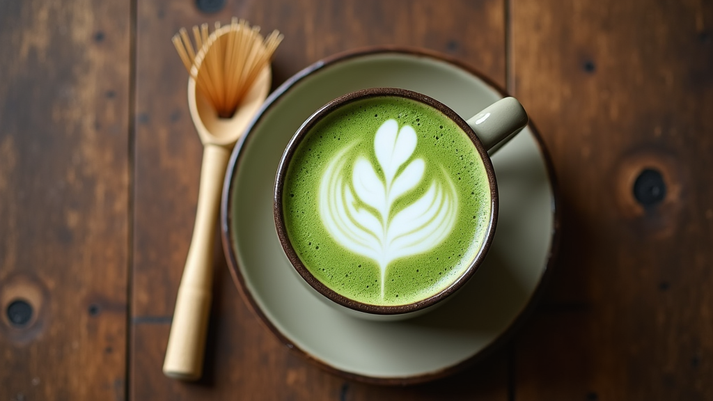 perfect matcha latte setup