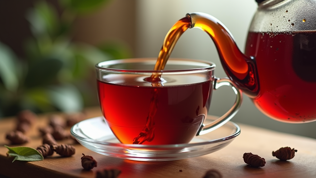 Rooibos tea in a teapot